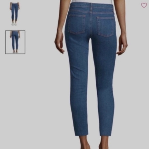 DTLA Brand Jeans Medium Wash Raw Step Hem Skinny - Picture 2 of 3